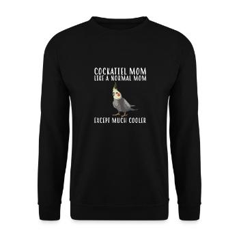 Cockatiel Cockatiel Cockatoo Perroquet Oiseau Cadeau - Sweat-shirt Unisexe - noir - Devant - Alina (178cm) & Michal (187cm)