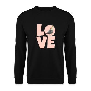 cockatiel cockatoo parrot bird gift - Unisex Sweatshirt - black - Front - Alina (178cm) & Michal (187cm)