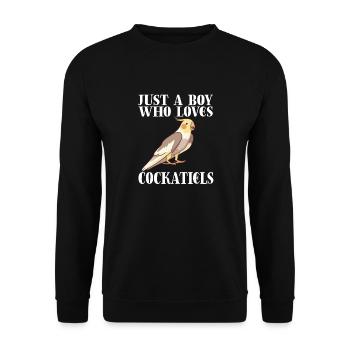cockatiel cockatoo parrot bird gift - Unisex Sweatshirt - black - Front - Alina (178cm) & Michal (187cm)