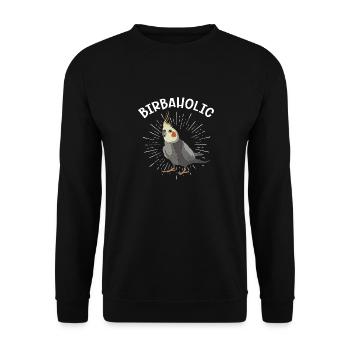 Cockatiel Cockatiel Cockatoo Perroquet Oiseau Cadeau - Sweat-shirt Unisexe - noir - Devant - Alina (178cm) & Michal (187cm)