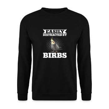 cockatiel cockatoo parrot bird gift - Unisex Sweatshirt - black - Front - Alina (178cm) & Michal (187cm)
