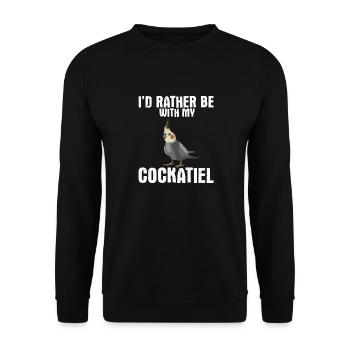 cockatiel cockatoo parrot bird gift - Unisex Sweatshirt - black - Front - Alina (178cm) & Michal (187cm)