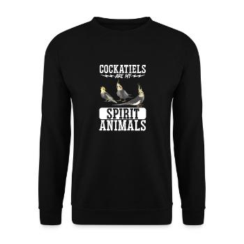 cockatiel cockatoo parrot bird gift - Unisex Sweatshirt - black - Front - Alina (178cm) & Michal (187cm)