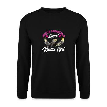 Cockatiel Cockatiel Cockatoo Perroquet Oiseau Cadeau - Sweat-shirt Unisexe - noir - Devant - Alina (178cm) & Michal (187cm)