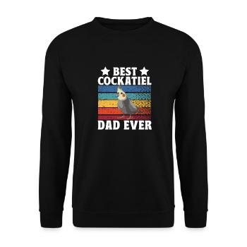 Cockatiel Cockatiel Cockatoo Perroquet Oiseau Cadeau - Sweat-shirt Unisexe - noir - Devant - Alina (178cm) & Michal (187cm)