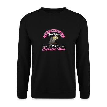 cockatiel cockatoo parrot bird gift - Unisex Sweatshirt - black - Front - Alina (178cm) & Michal (187cm)