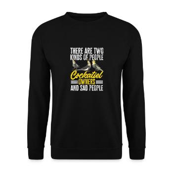 cockatiel cockatoo parrot bird gift - Unisex Sweatshirt - black - Front - Alina (178cm) & Michal (187cm)