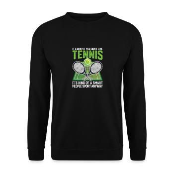 Ce n’est pas grave si vous n’aimez pas le tennis plus drôle - Sweat-shirt Unisexe - noir - Devant - Alina (178cm) & Michal (187cm)
