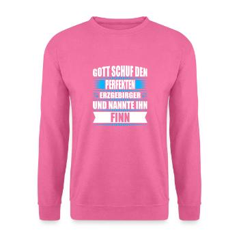 Erzgebirge Mann Namen Sachsen Finn - Unisex Pullover - Pink - Vorne