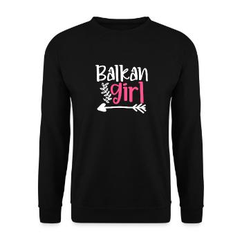 Balkan Girl Croatia Albania Kosovo Bosnia - Unisex Sweatshirt - black - Front - Alina (178cm) & Michal (187cm)