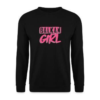 Balkan Girl Croatia Albania Kosovo Bosnia - Unisex Sweatshirt - black - Front - Alina (178cm) & Michal (187cm)