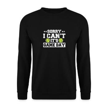 Drôle de fan de tennis amateur de tennis joueur de tennis jeu D - Sweat-shirt Unisexe - noir - Devant - Alina (178cm) & Michal (187cm)