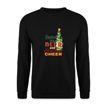Durch Bier Und Weihnachts -Jubelbaumgeschenk - Unisex Pullover - Schwarz - Vorne - Alina (178cm) & Michal (187cm)