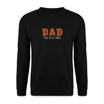 Dad Fixer Of All Things Funny Woodworking Tools - Unisex Sweatshirt - black - Front - Alina (178cm) & Michal (187cm)
