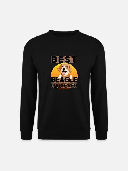 Best Beagle Dad Ever Funny Beagle Lover Dog Dad - Unisex Pullover - Schwarz