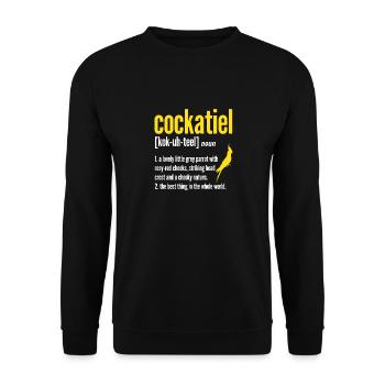 cockatiel cockatoo parrot bird gift - Unisex Sweatshirt - black - Front - Alina (178cm) & Michal (187cm)