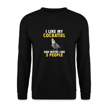 cockatiel cockatoo parrot bird gift - Unisex Sweatshirt - black - Front - Alina (178cm) & Michal (187cm)