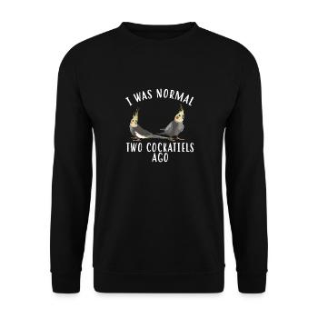 cockatiel cockatoo parrot bird gift - Unisex Sweatshirt - black - Front - Alina (178cm) & Michal (187cm)