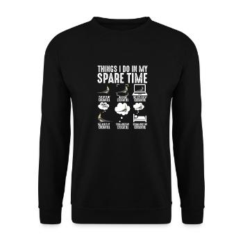 cockatiel cockatoo parrot bird gift - Unisex Sweatshirt - black - Front - Alina (178cm) & Michal (187cm)