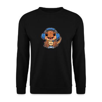 Gamer Bearded Dragon Propriétaire Amateur de jeux vidéo - Sweat-shirt Unisexe - noir - Devant - Alina (178cm) & Michal (187cm)