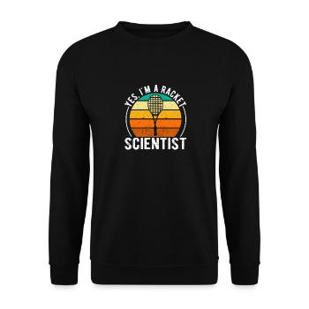 Funny tennis player-coach-fan Yes, I'm a - Unisex Sweatshirt - black - Front - Alina (178cm) & Michal (187cm)