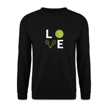 Chers fans de tennis Joueurs Entraîneurs Raquettes sportives - Sweat-shirt Unisexe - noir - Devant - Alina (178cm) & Michal (187cm)