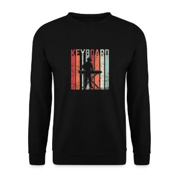 Claviériste Musicien Musicien Pianiste Vintage Pia - Sweat-shirt Unisexe - noir - Devant - Alina (178cm) & Michal (187cm)