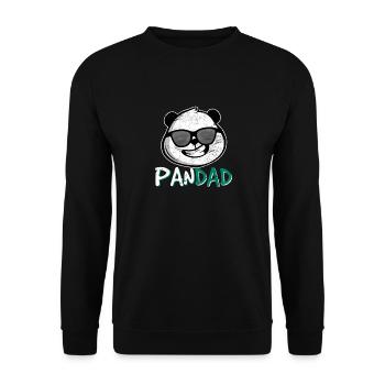 Pandad Mens Panda Bear Dad Coolest Father Fun Fath - Unisex Sweatshirt - black - Front - Alina (178cm) & Michal (187cm)