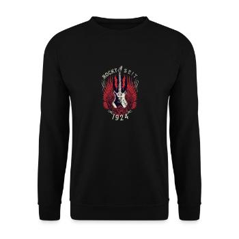 Geburtstag 99. Geburtstag Frau Mann 1924 Lustig - Unisex Pullover - Schwarz - Vorne - Alina (178cm) & Michal (187cm)