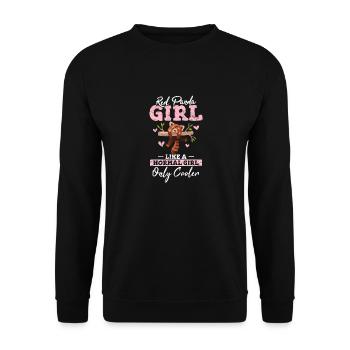 Red Panda Girl Cooler Red Pandas Funny Panda Lover - Sweat-shirt Unisexe - noir - Devant - Alina (178cm) & Michal (187cm)