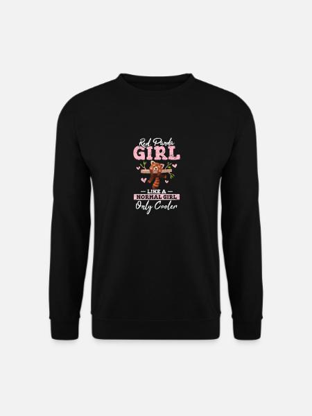 Red Panda Girl Cooler Red Pandas Funny Panda Lover - Unisex Pullover - Schwarz