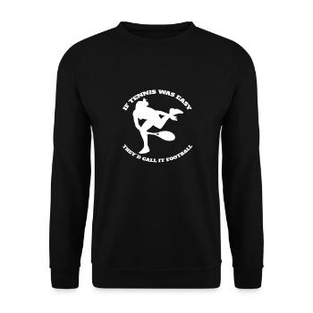 Tennisverein Tennisspieler Tennis Tennisschläger - Unisex Pullover - Schwarz - Vorne - Alina (178cm) & Michal (187cm)