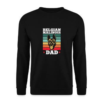 Malinois Belgian Shepherd Mechelaar Dog - Unisex Sweatshirt - black - Front - Alina (178cm) & Michal (187cm)