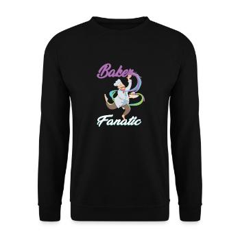 Baker Fanatic Cook Chef Cookies Christmas Magic - Unisex Sweatshirt - black - Front - Alina (178cm) & Michal (187cm)