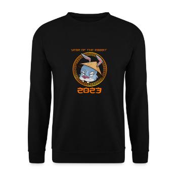 Happy Chinese New Year 2023 I Year Of The Rabbit - Unisex Sweatshirt - black - Front - Alina (178cm) & Michal (187cm)