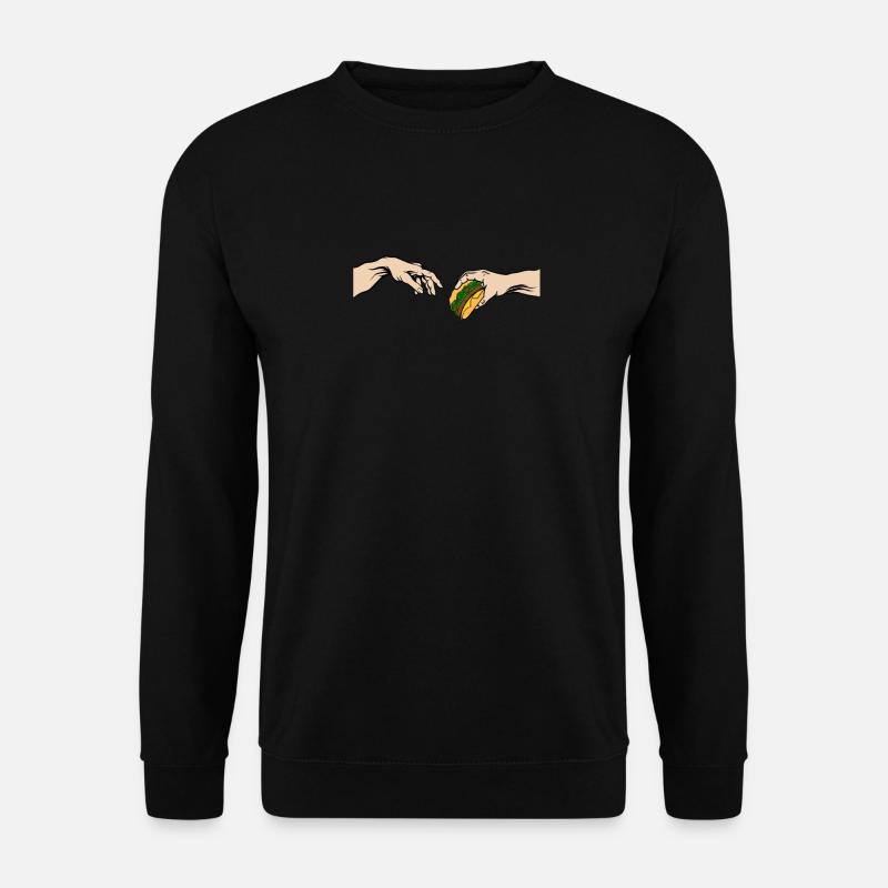 Funny Burger Art Cheeseburger - Unisex Pullover - Schwarz