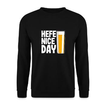 Yeast Nice Day Funny Beer Hobby Brewer Wheat - Unisex Sweatshirt - black - Front - Alina (178cm) & Michal (187cm)