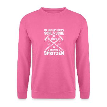 Wir Haben Die Längsten Schläuche Versauter - Unisex Pullover - Pink - Vorne