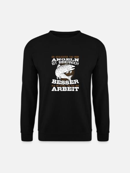 Ein Schlechter Tag Beim Angeln Witzige - Unisex Pullover - Schwarz