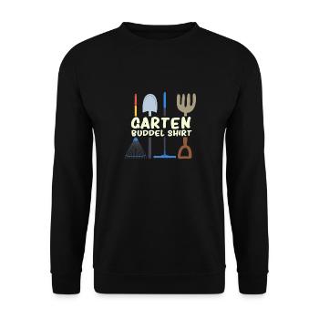 Garden Buddel Shirt Gardening Gardening - Unisex Sweatshirt - black - Front - Alina (178cm) & Michal (187cm)