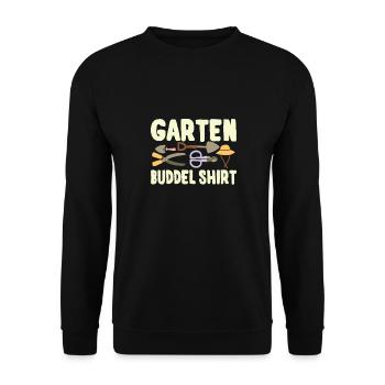 Garden Buddel Shirt Gardening Gardening - Unisex Sweatshirt - black - Front - Alina (178cm) & Michal (187cm)