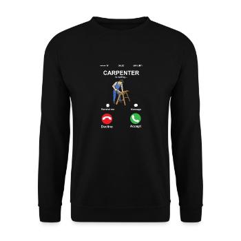 Un charpentier appelle Funny Woodworker Carpentry - Sweat-shirt Unisexe - noir - Devant - Alina (178cm) & Michal (187cm)