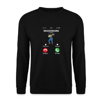 Holzarbeiten nennen Holzarbeiter Handwerker Tischlerei - Unisex Pullover - Schwarz - Vorne - Alina (178cm) & Michal (187cm)