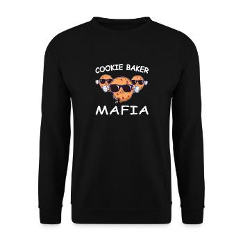 Сookie Baker Mafia Cook Chef Weihnachtszauber - Unisex Pullover - Schwarz - Vorne - Alina (178cm) & Michal (187cm)