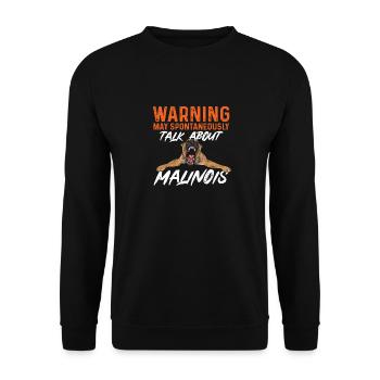 Malinois Belgian Shepherd Mechelaar Dog - Unisex Sweatshirt - black - Front - Alina (178cm) & Michal (187cm)