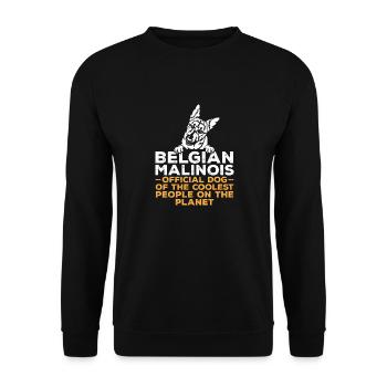 Malinois Belgian Shepherd Mechelaar Dog - Unisex Sweatshirt - black - Front - Alina (178cm) & Michal (187cm)