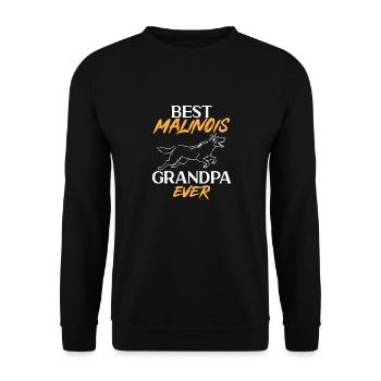 Malinois Belgischer Schäferhund Mechelaar Hund - Unisex Pullover - Schwarz - Vorne - Alina (178cm) & Michal (187cm)