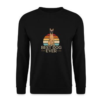 Malinois Belgian Shepherd Mechelaar Dog - Unisex Sweatshirt - black - Front - Alina (178cm) & Michal (187cm)