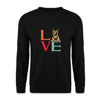 Malinois Belgian Shepherd Mechelaar Dog - Unisex Sweatshirt - black - Front - Alina (178cm) & Michal (187cm)