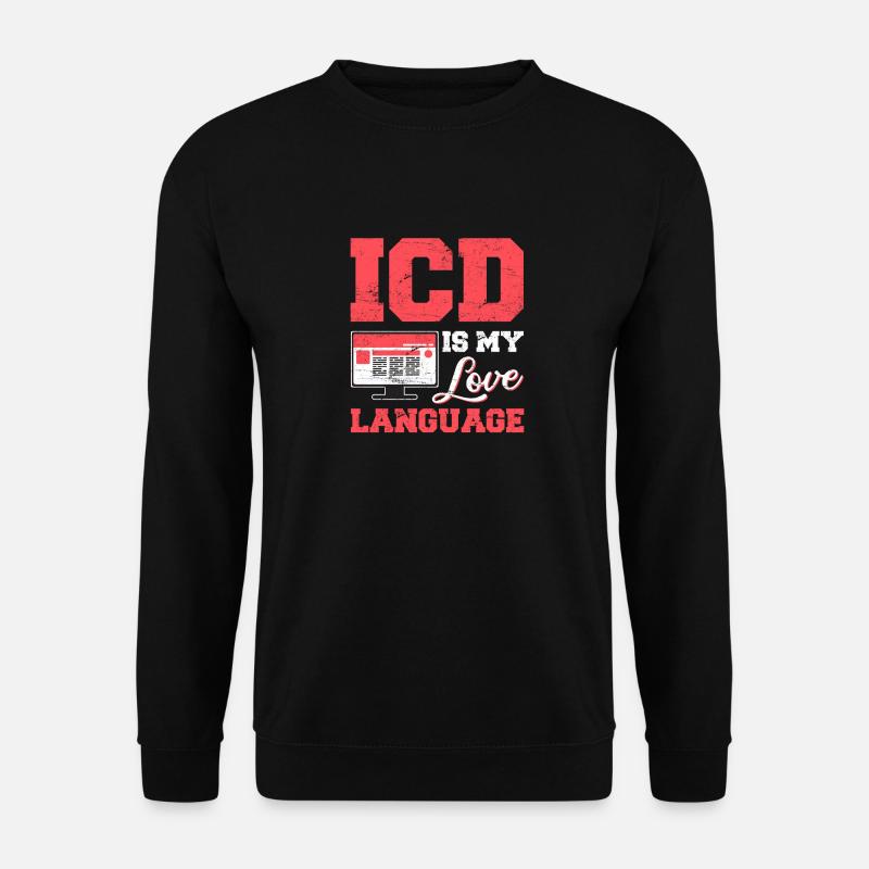 Funny Medical Coder ICD Medical Coding Medical Bil - Unisex Pullover - Schwarz